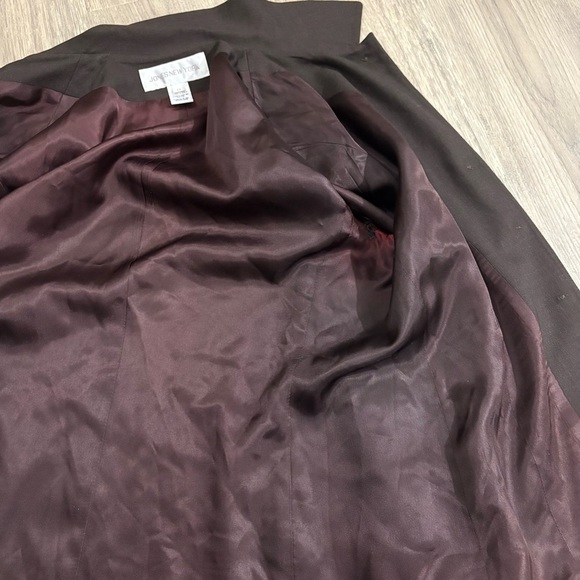 Vtg Jones New York Brown Wool Blazer Made in USA Women’s Size 12 Career Academia - Picture 13 of 15